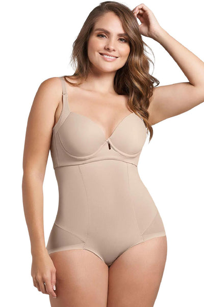 Leonisa Extra High-Waisted Sheer Bottom Sculpting Shaper Panty, Nude (012811)