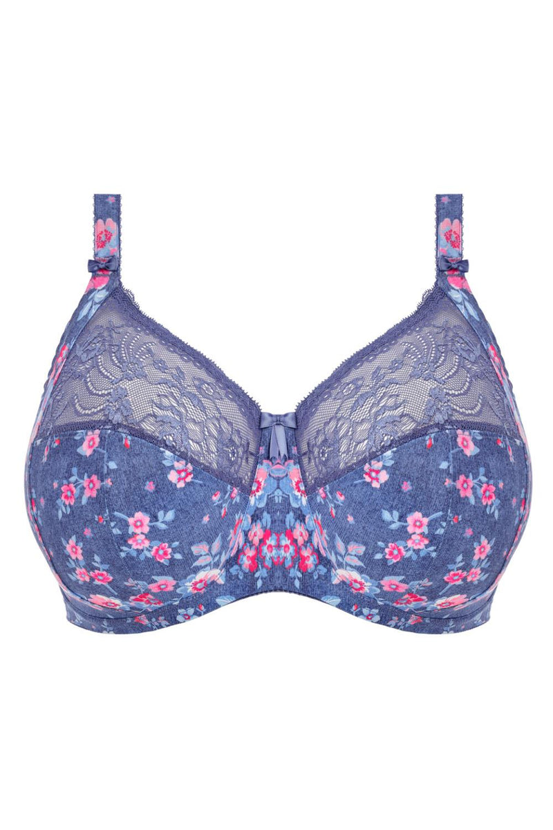 Elomi Morgan Stretch Banded Bra, Denim Floral (EL4110)