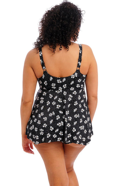 Elomi Plain Sailing Non Wired Moulded Tankini Top, Black Daisy (ES7271)