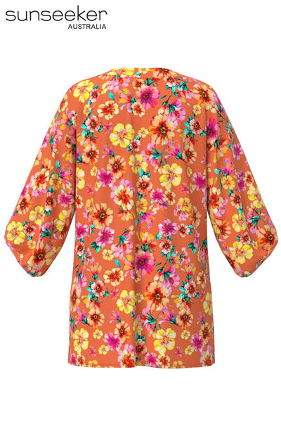Sunseeker Vibrant Vacation Kaftan, Spicy Orange (3230024)