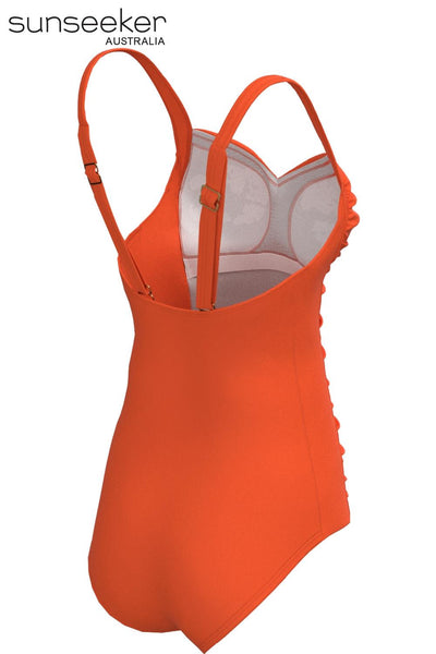 Sunseeker Core Solid Plus Cup Twist Front Swimsuit 1230087 Fiesta