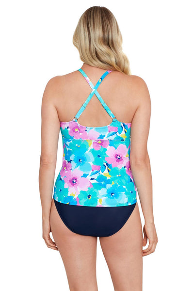 Penbrooke Hidden Garden High Neck Keyhole Tankini 60200102