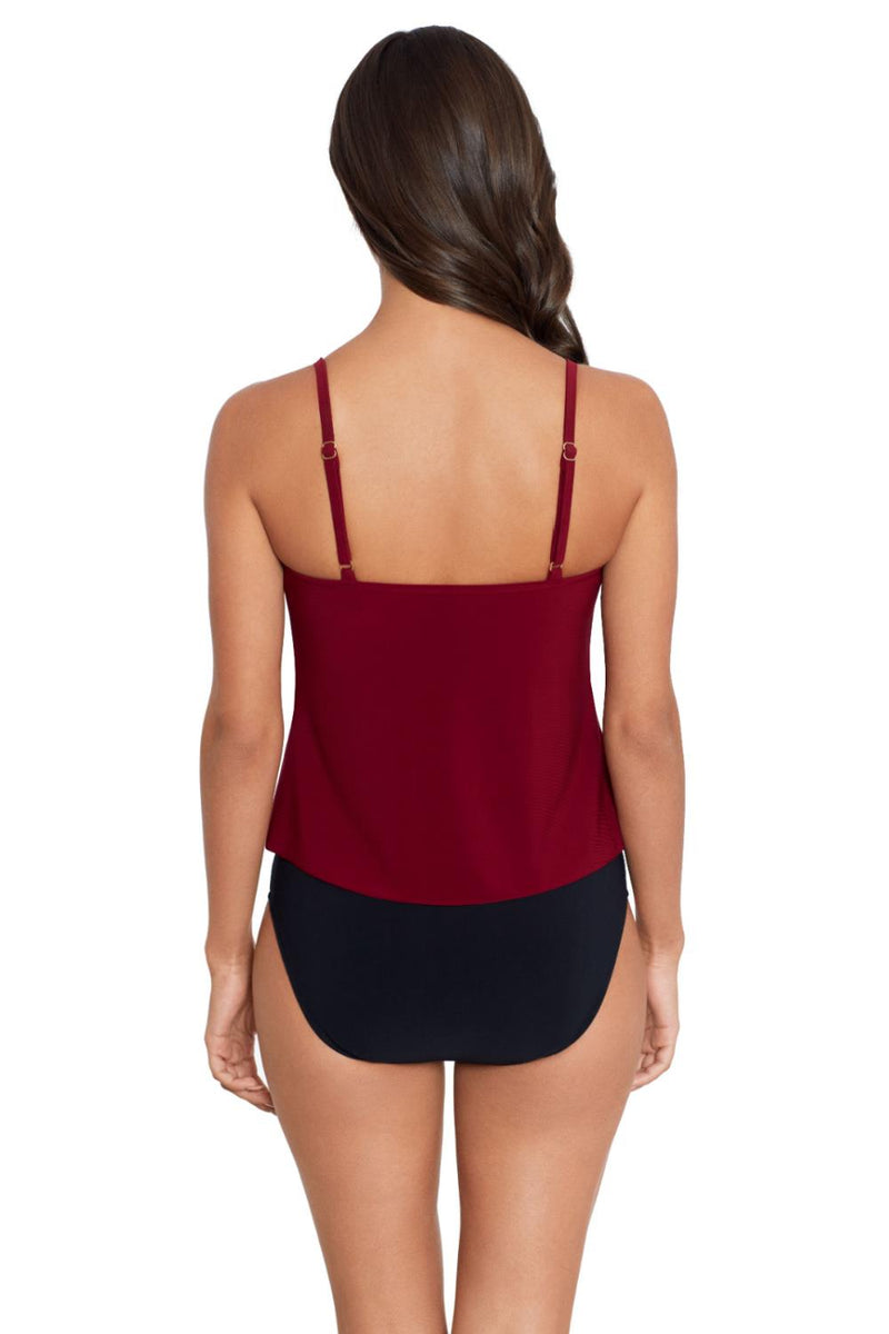 Magicsuit Solid Rita Tankini Top, Merlot (6006044)
