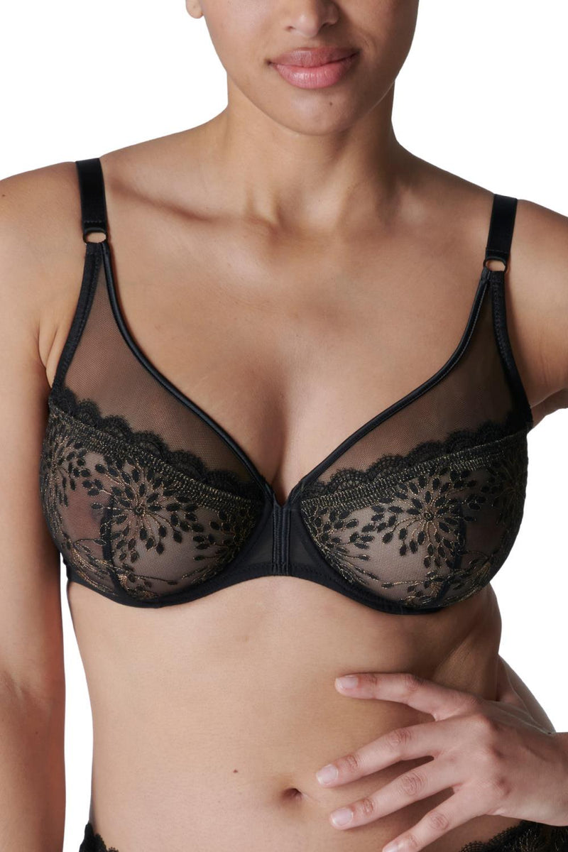Simone Perele Singuliere Full Coverage Plunge Bra, Black (1A2319)