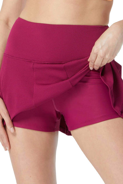 Beach House Pique Solids Olivia Swim Skort H51745 Summer Fig