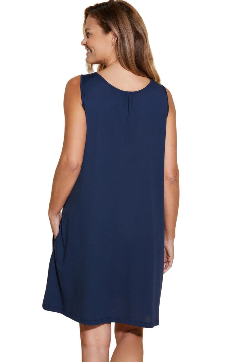 Cosabella Bella Tank Chemise with Pockets, Navy (AMORE2722)