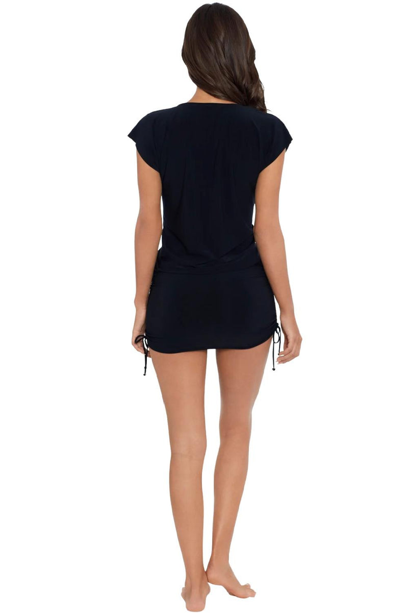 Magicsuit Shirred Beach Dress Cover Up 6008086 Black