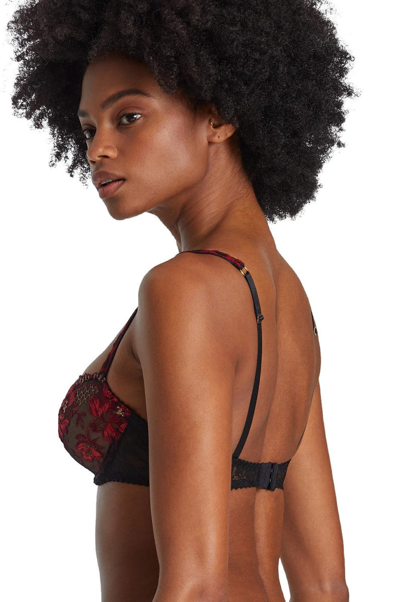 Aubade MÉLODIE D’ÉTÉ Half cup bra, Black Cherry (ICF14)