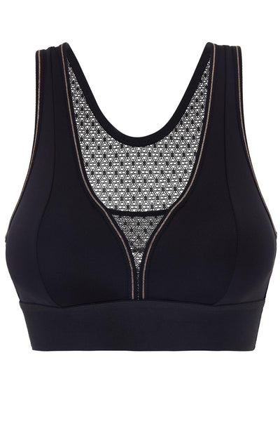 Simone Perele Harmony Wireless Medium Impact Sports Bra, Black (1SA261)