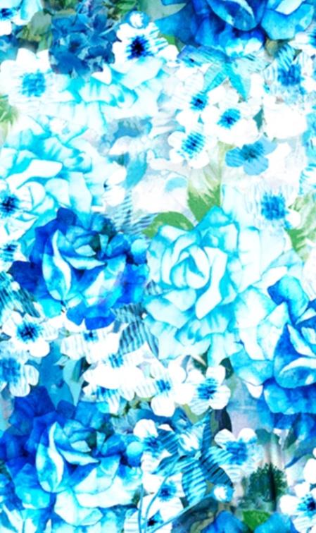 TOGS Summer Rose Mesh Wrap Skirt, Blue Floral (1878689)