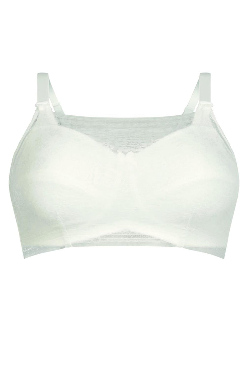 Anita Fleur Lace Clip-On Bandeau Top, White (0600)