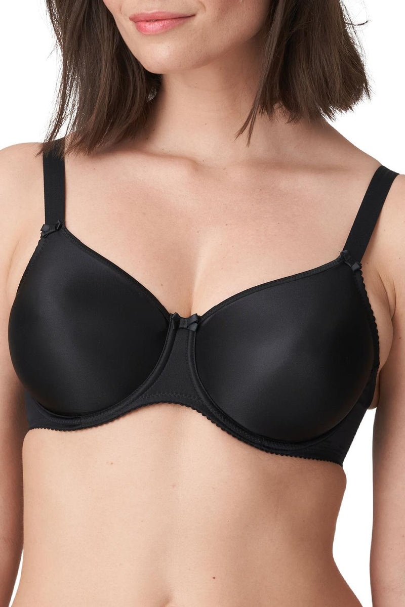 PrimaDonna Satin Non Padded Seamless Full Cup Bra, Black (0161330)