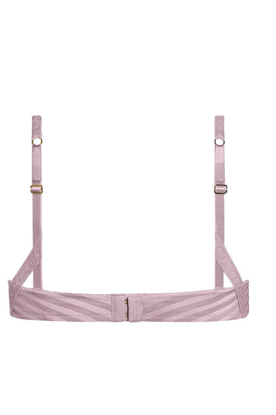 Amoena Evelina Padded Wireless Pocketed Bra, Mauve/Grey 44650