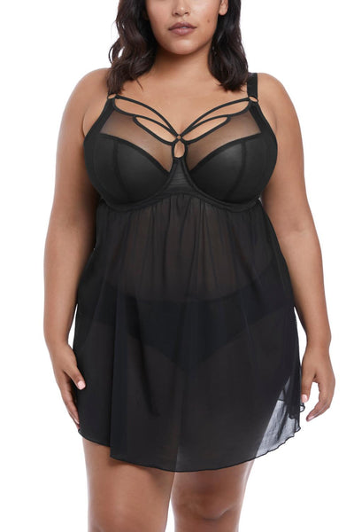 Elomi Sachi Underwire Babydoll, Black (EL4351)