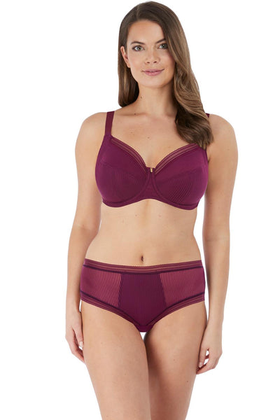 Fantasie Fusion Underwired Full Cup Side Support Bra, Black Cherry (FL3091)
