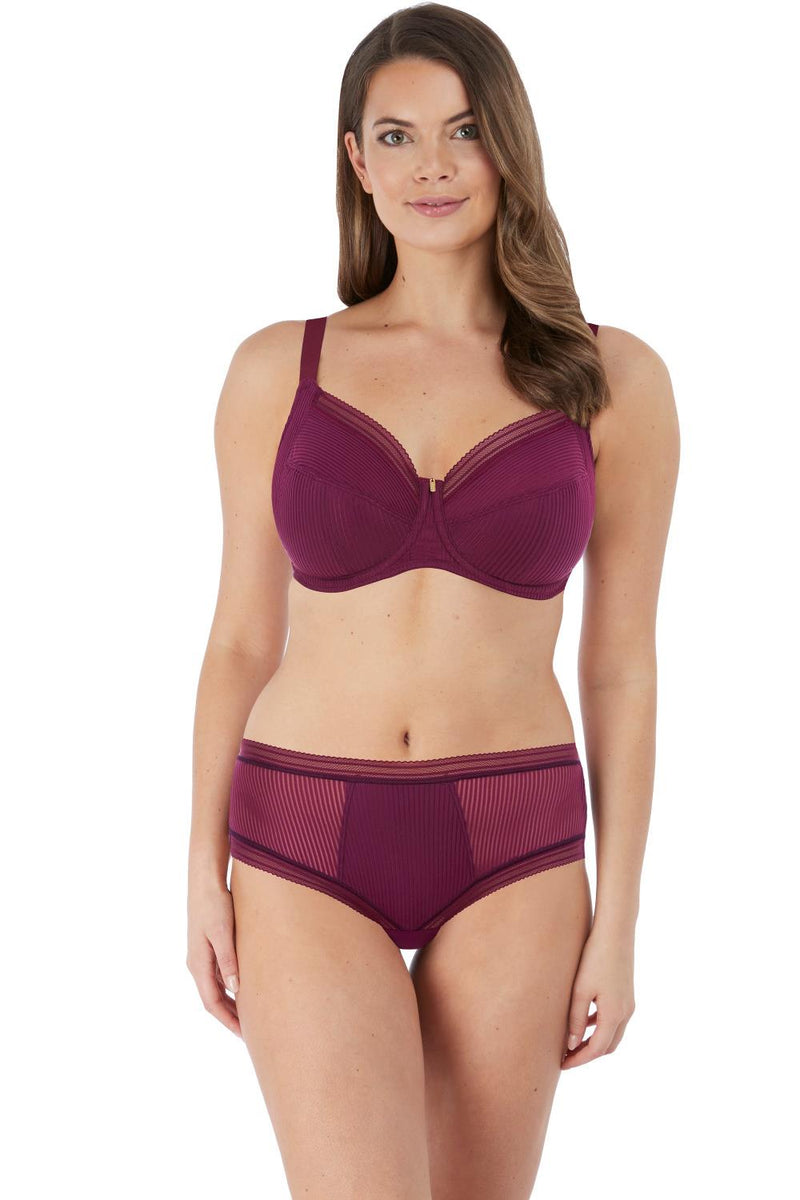 Fantasie Fusion Underwired Full Cup Side Support Bra, Black Cherry (FL3091)