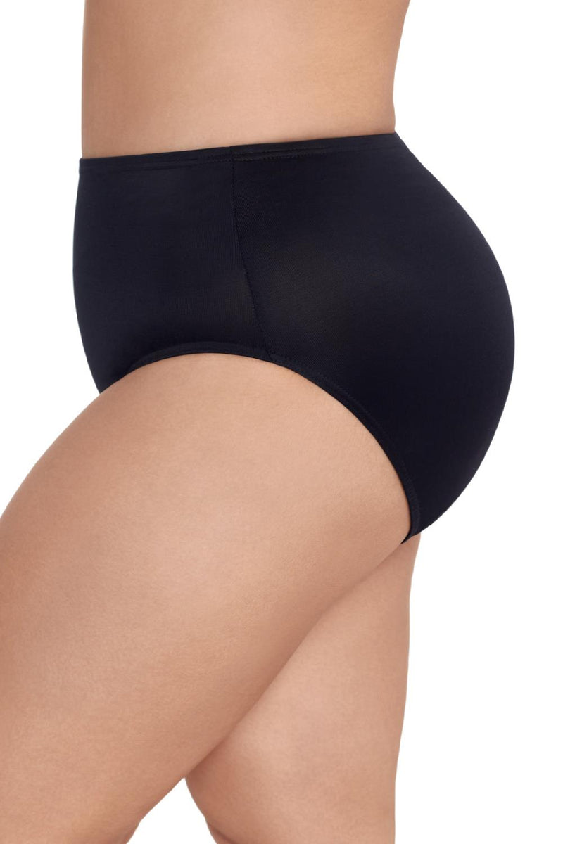 Miraclesuit Plus Size Basic Swim Brief, Black (6518801W)