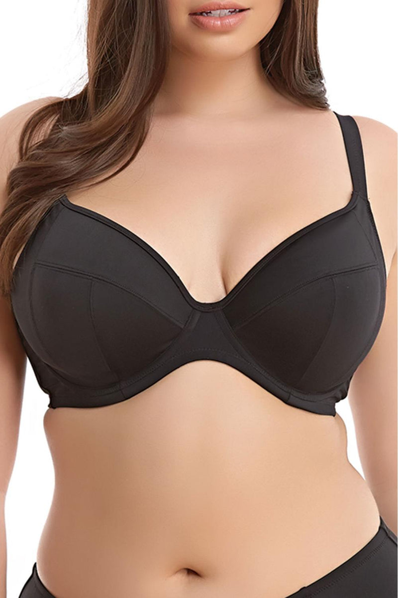 Elomi Essentials Underwired Bikini Swim Top, Black (ES7504)