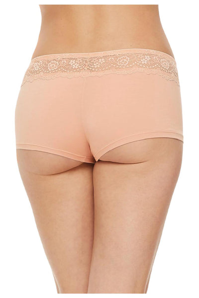 BodyBliss Breeze Collection Boyshort, Seashell (9407)