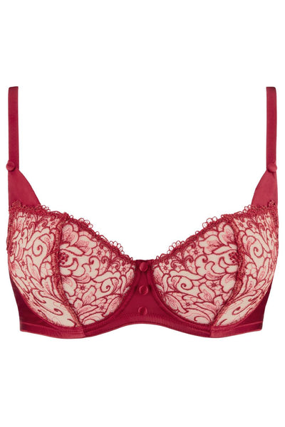 Aubade Half Cup Bra, Red Rubis (UCF14) KARL LAGERFELD X AUBADE