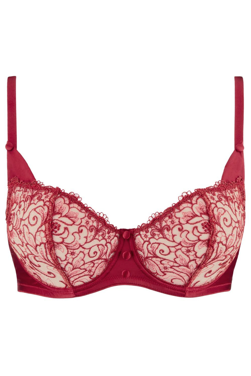 Aubade Half Cup Bra, Red Rubis (UCF14) KARL LAGERFELD X AUBADE