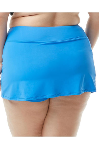 Beach House Emma Plus Pull-On Swim Skort, Paadise Peri (HW58058)