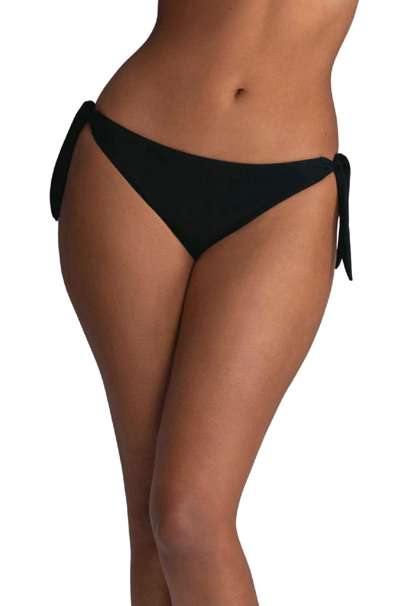 Anita MIMI Reversible Side Tie Swim Bottom, Black/White (M28815)