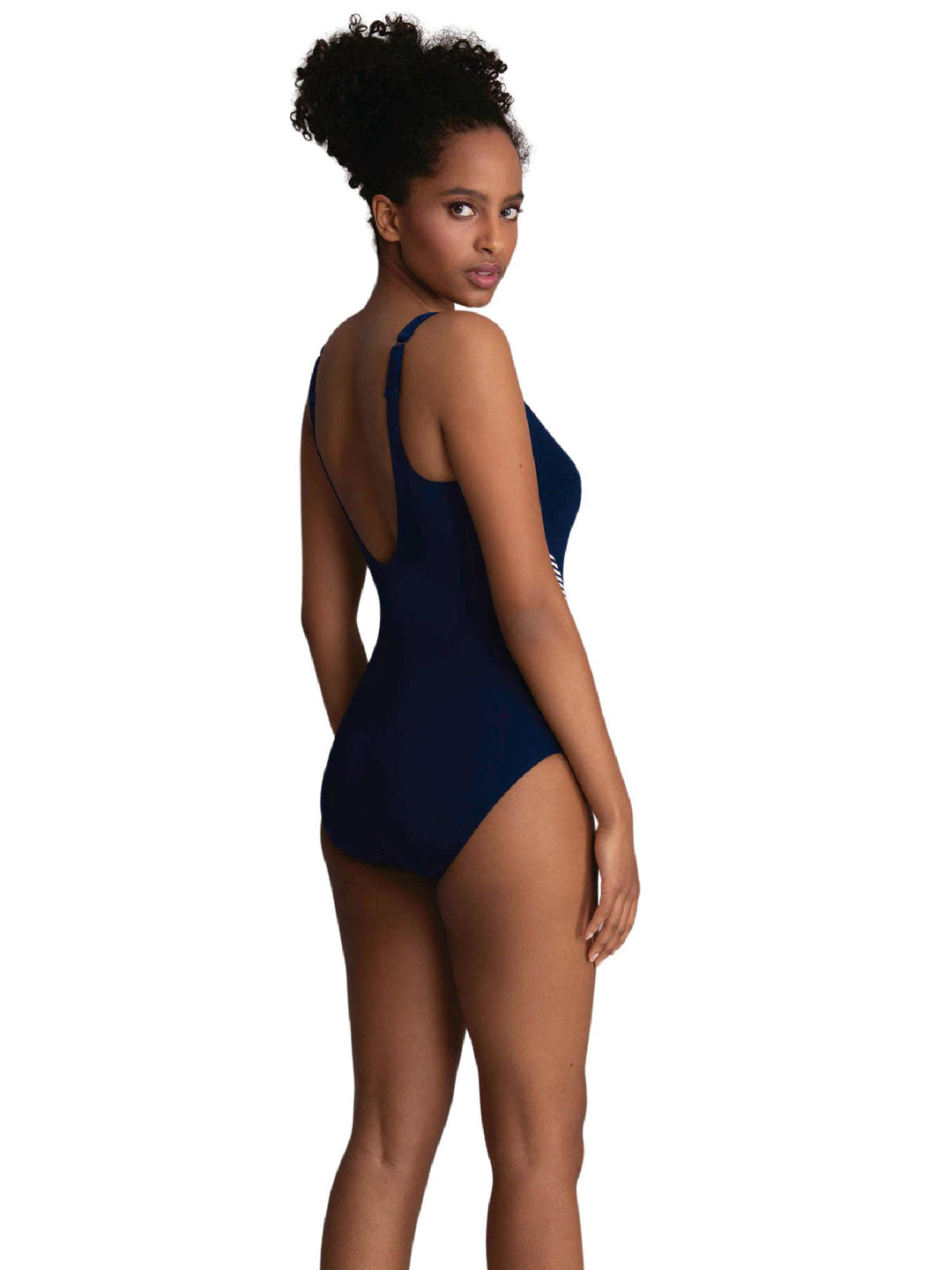 Anita Care AUSTIN Mastectomy Swimsuit, Navy Blue/ White