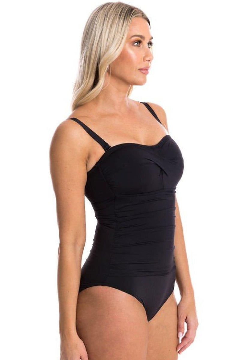 Togs BLACK Ombre Bandeau Swimsuit 1001012
