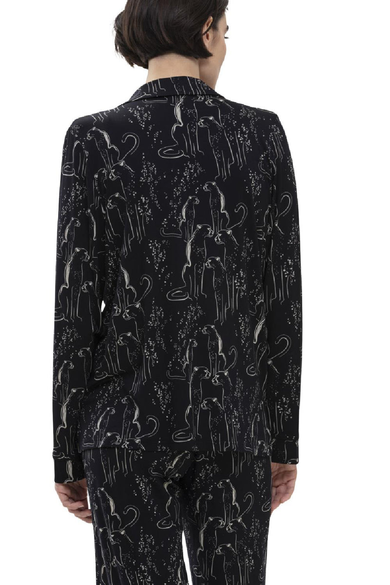 Mey Lovestory Mayline PJ Shirt, Black Print 16225