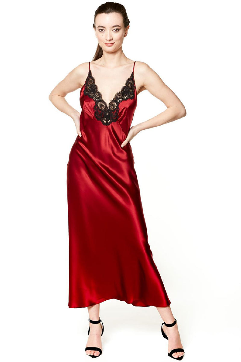 Christine Valentina Slip Gown, Ruby/Kohl (VAL7620)