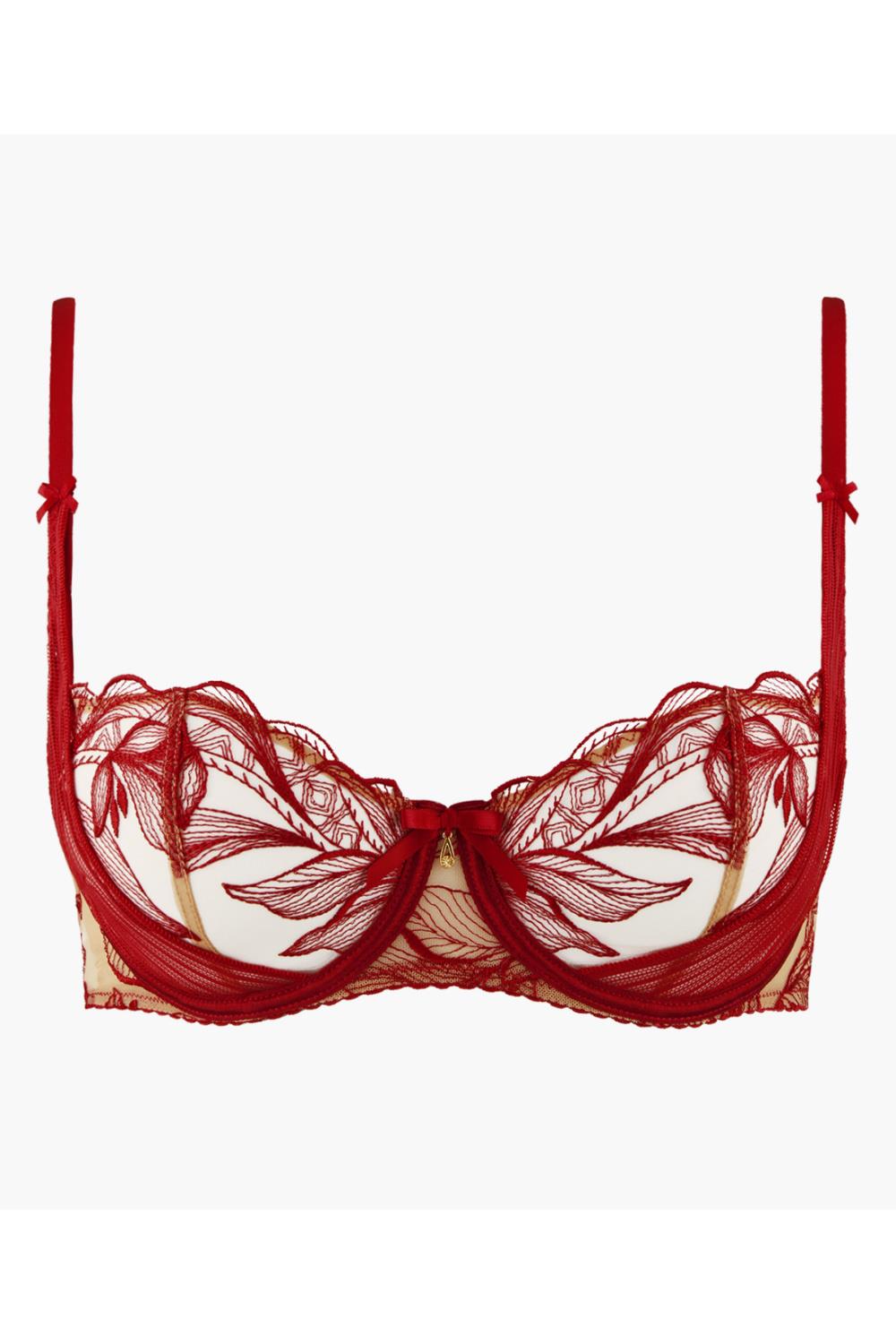 Aubade Women's Fleur De Tattoo Plunge Bra - Embroidered, Push-Up, Luxury Lingerie