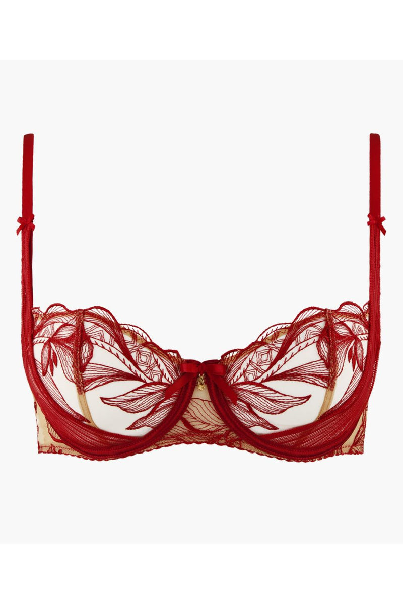 Aubade Fleur de Tattoo Half Cup Bra, Rouge (TB14)