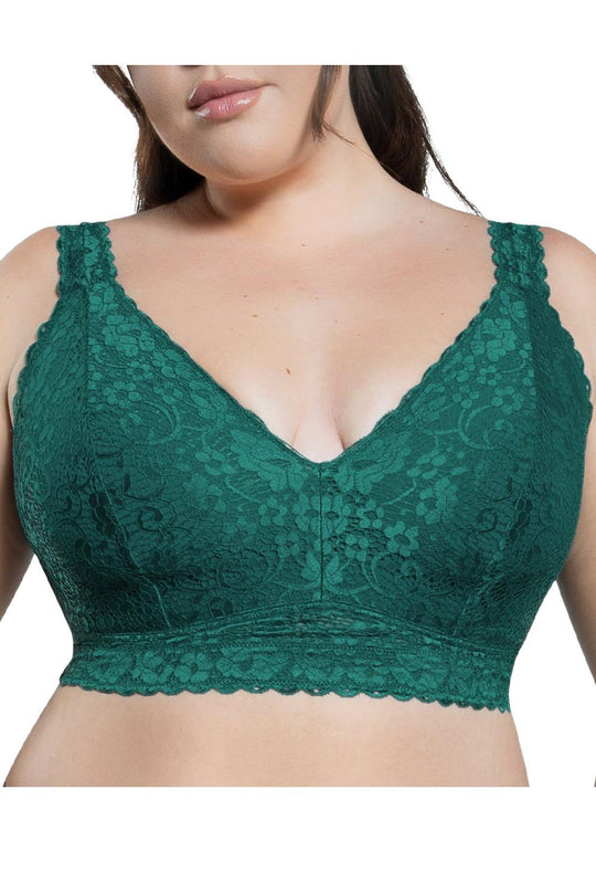 Parfait Adriana Wire Free Lace Bralette, Emerald (P5482)