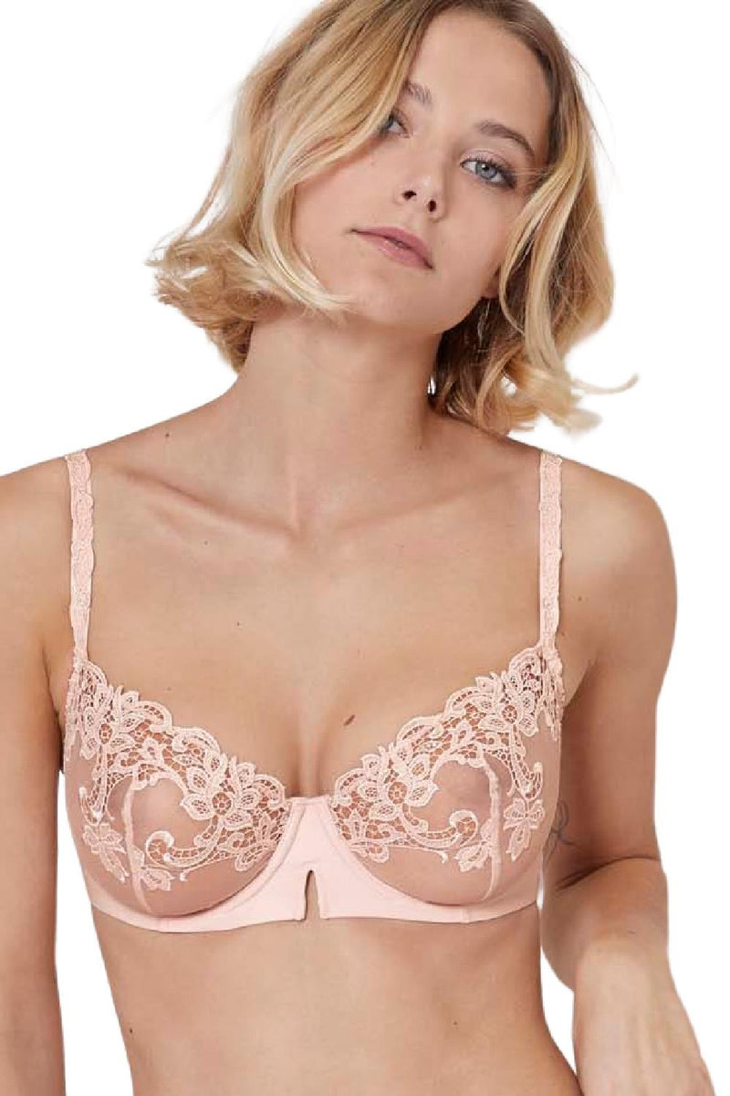 Simone Perele SAGA Sheer Demi Bra, Blush (15C330)