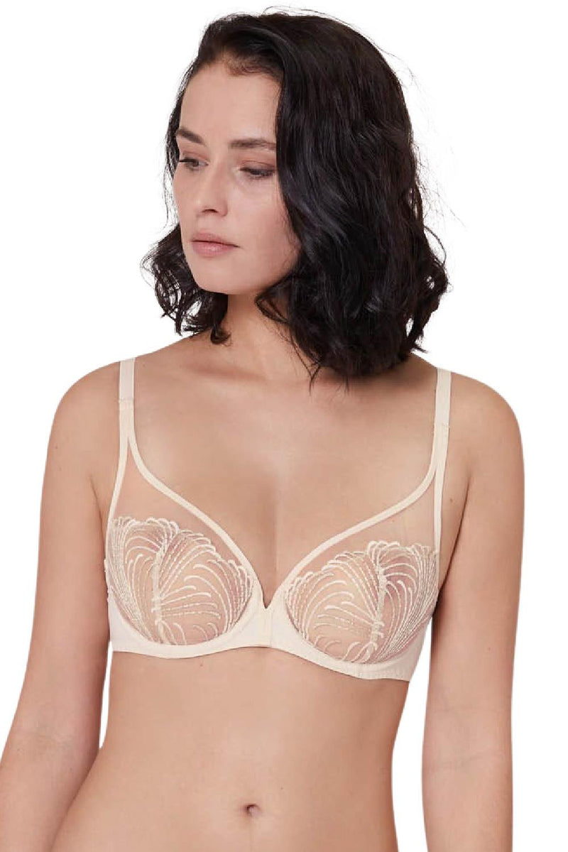 Simone Perele Nuance Full Coverage Plunge Bra, Pearl (12N319)