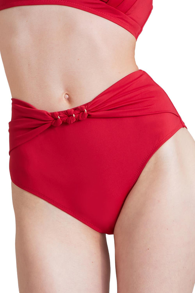 Aubade Ocean Cruise High-waist Swim Brief, Cerise (IR24)