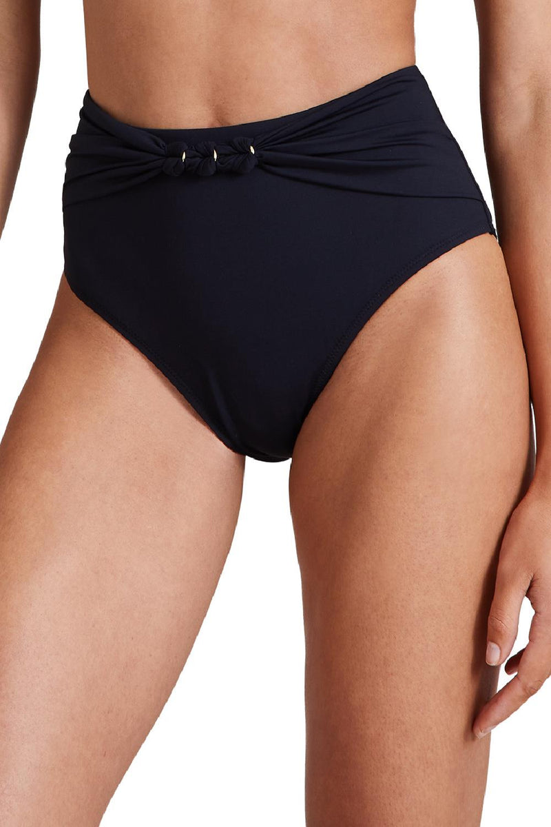 Aubade Ocean Cruise High-waist Swim Brief, Black (IR24)