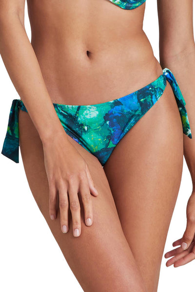 Aubade Deep Green Sea Side Tie Bikini Bottom, Peinture (IY20)