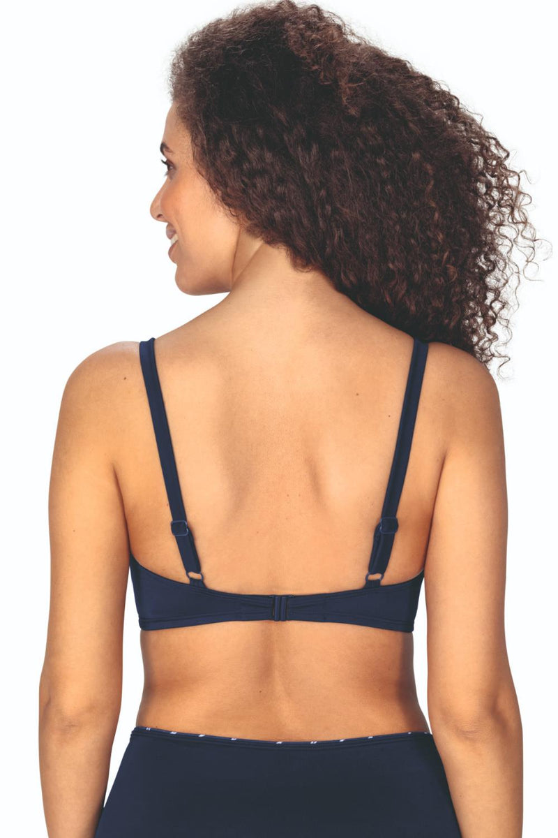 Amoena Timeless Chic Mastectomy Swim Bikini, Navy/White (71539)