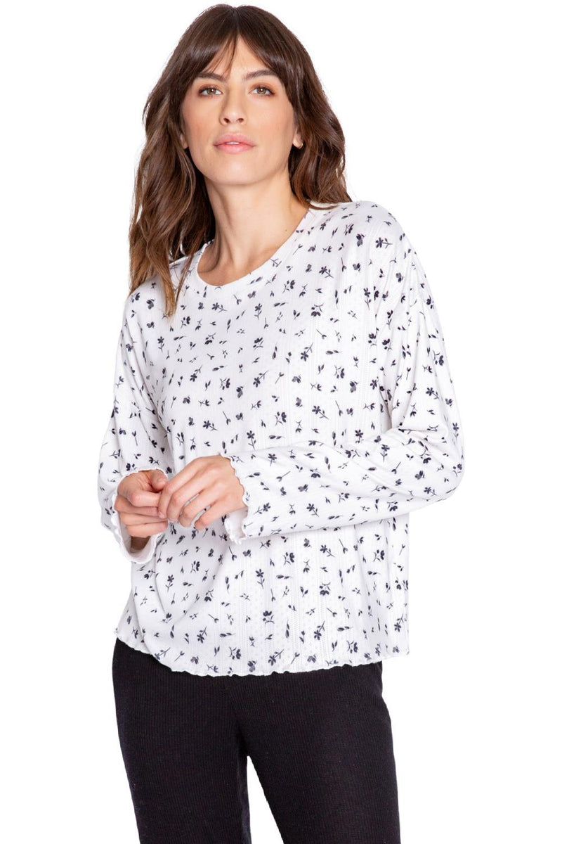 PJ Salvage Around The Edges L/S Top REAELS-IVORY