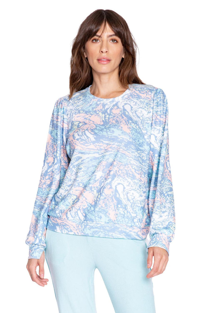 PJ Salvage Molten Marble Long Sleeve Top REMMLS-MULTI