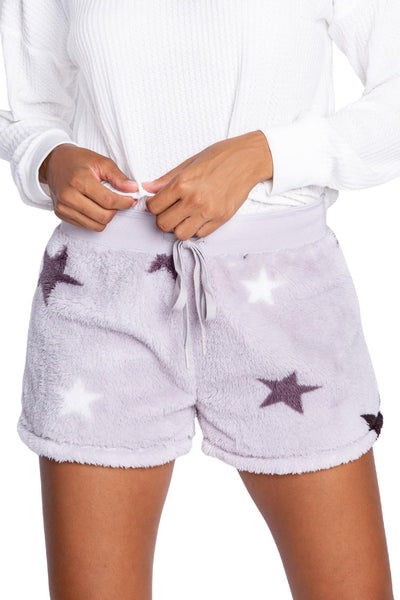 PJ Salvage Plush & Thermal Stars Shorts, Light Grey (REPTS)