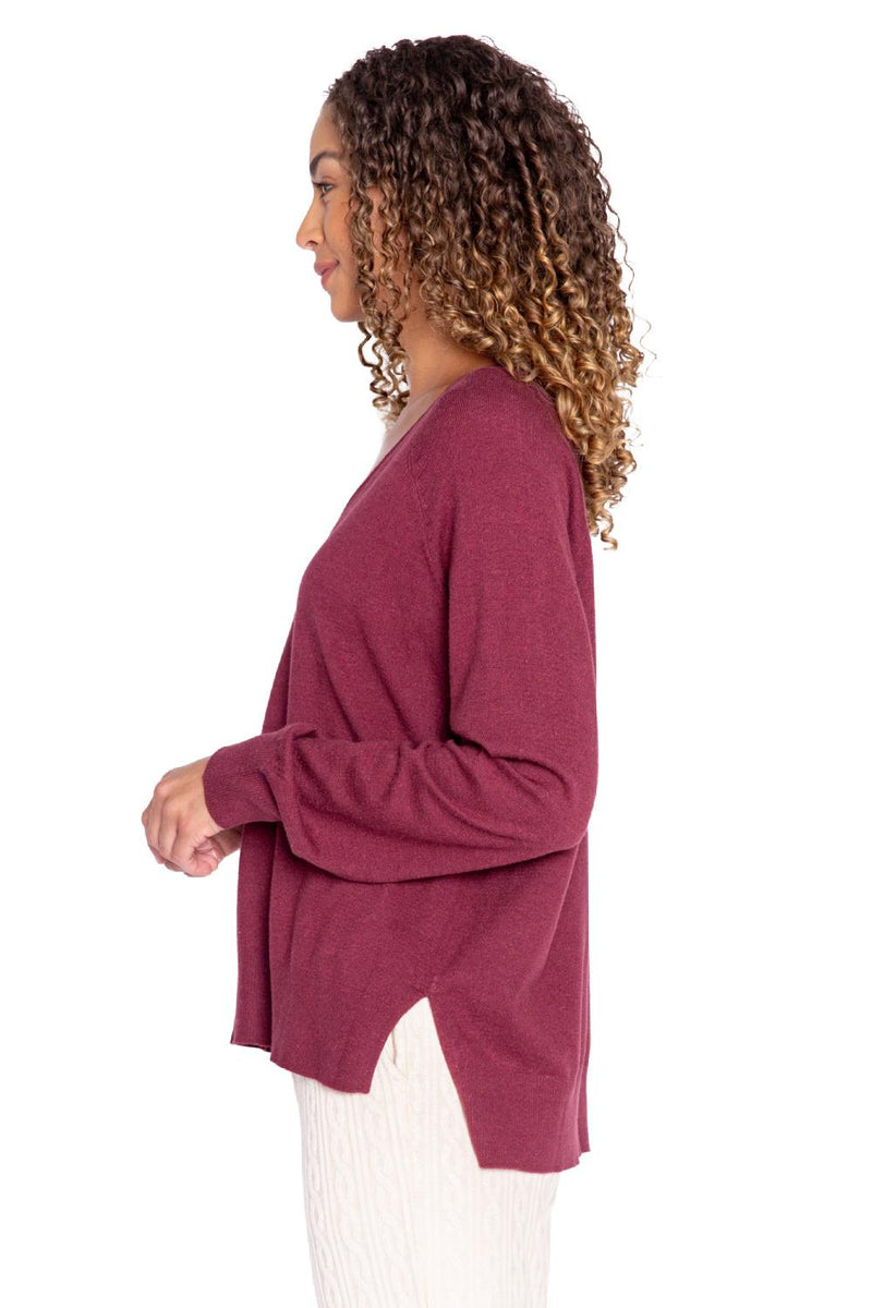 PJ Salvage Slounge Garden Long Sleeve Top RESGLS-BORDEAUX