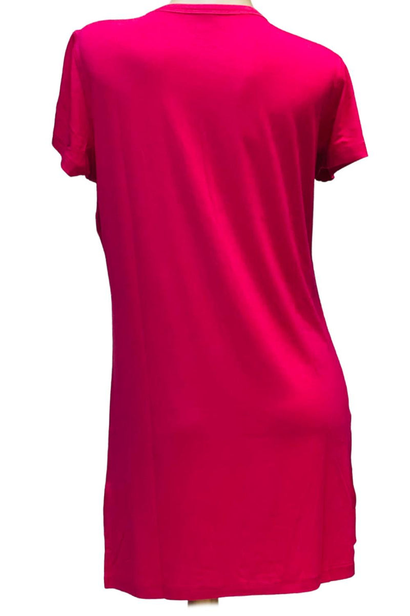 Cool Girl Dusk to Dawn Short Sleeve Sleepshirt, Berry (C122202)