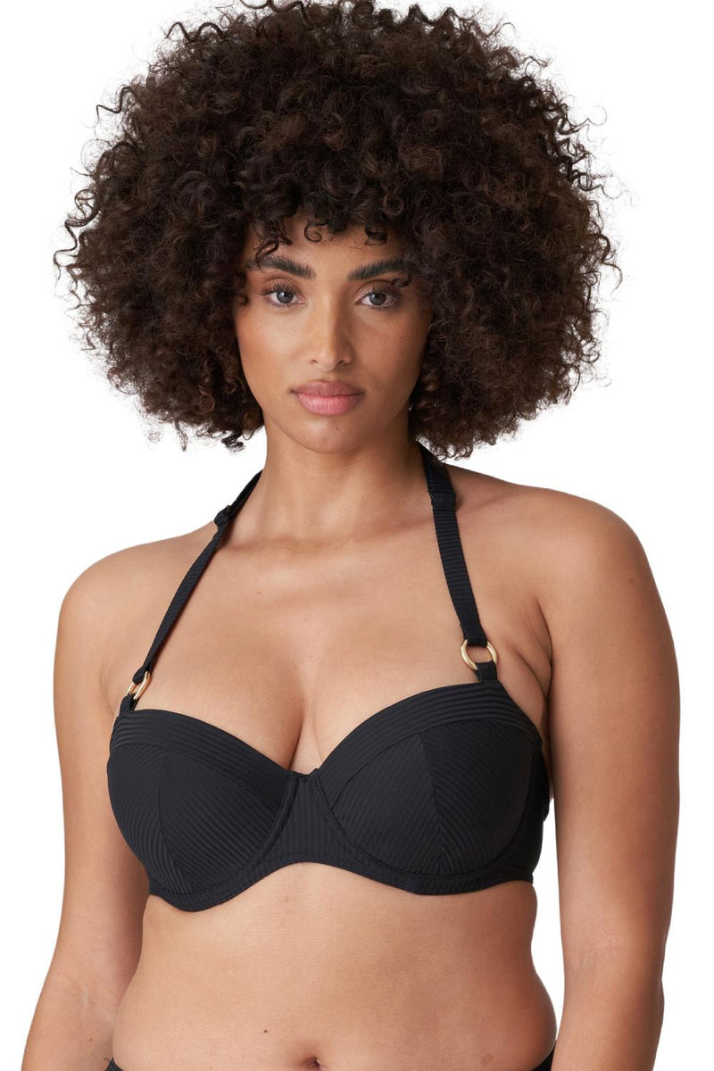 PrimaDonna Swim Sahara Padded Balcony Bikini Top, Black (4006316)