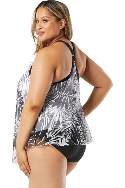 Beach House Plus Size Kerry Mesh Layer Tankini HW14355