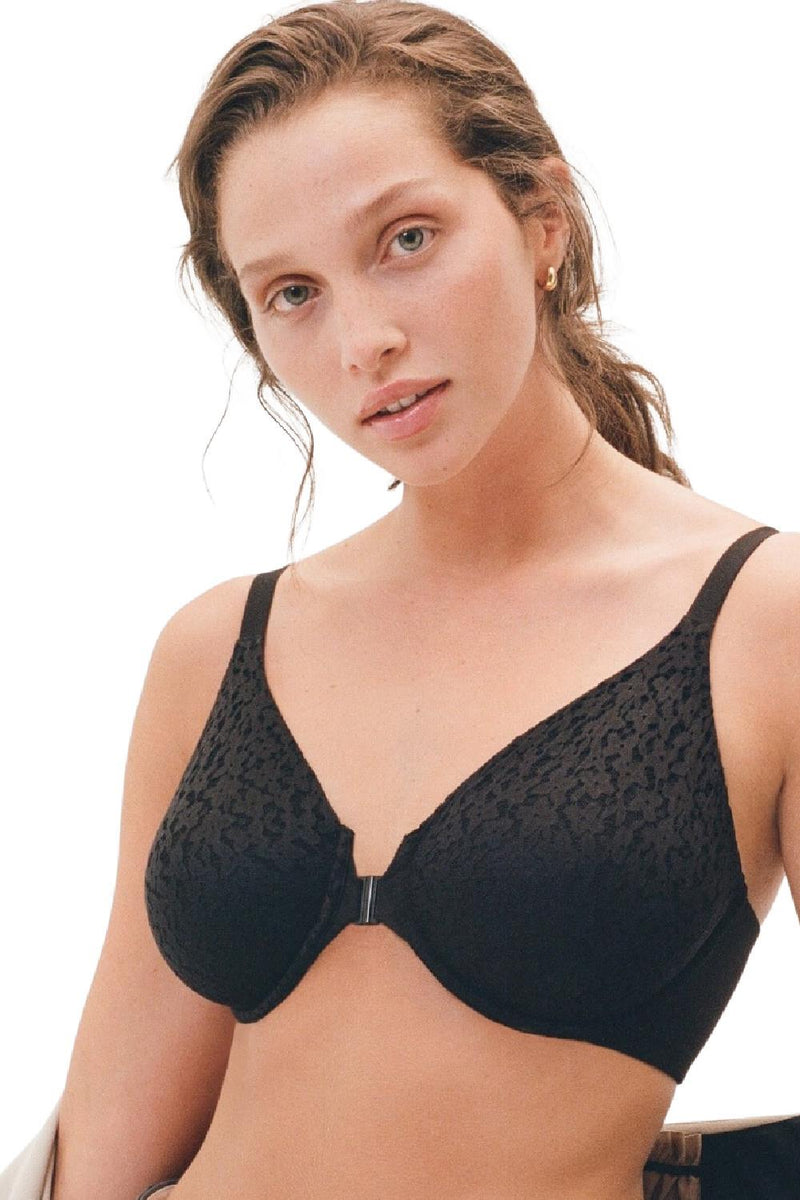 Chantelle Norah Front Closure T-shirt Bra, Black (C13F6)