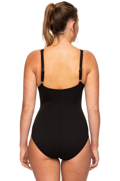 Finz Princess Splice Chlorine Resistant Swimsuit, Black FZW1427C