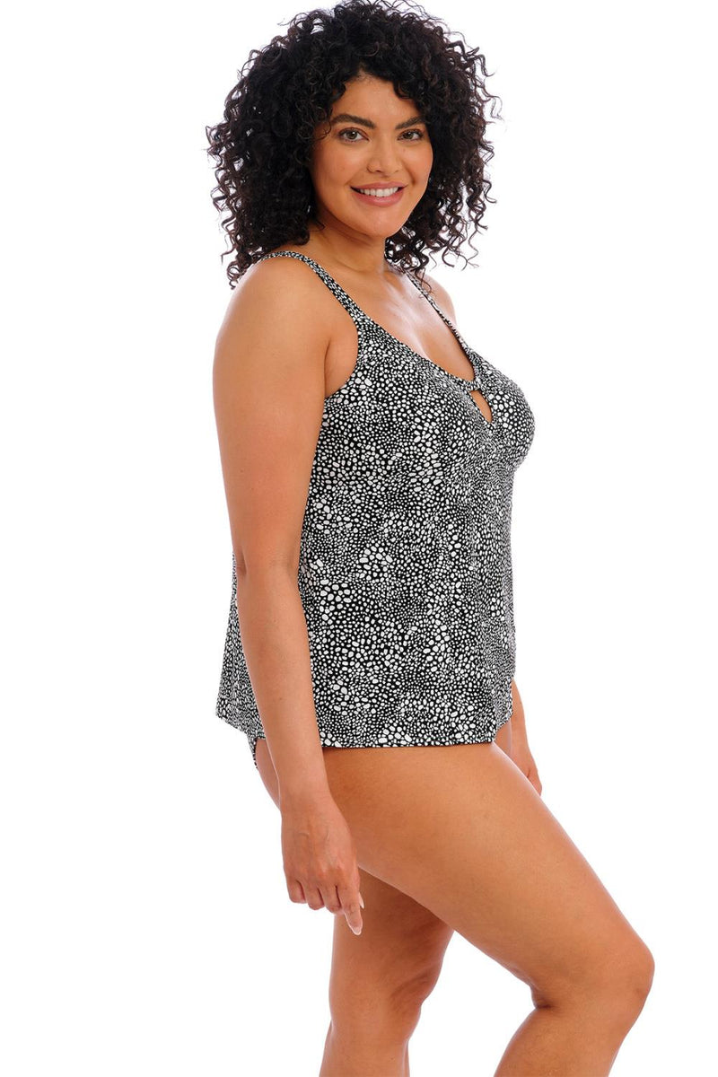 Elomi Pebble Cove Non Wired Moulded Tankini Top, Black (ES801161)
